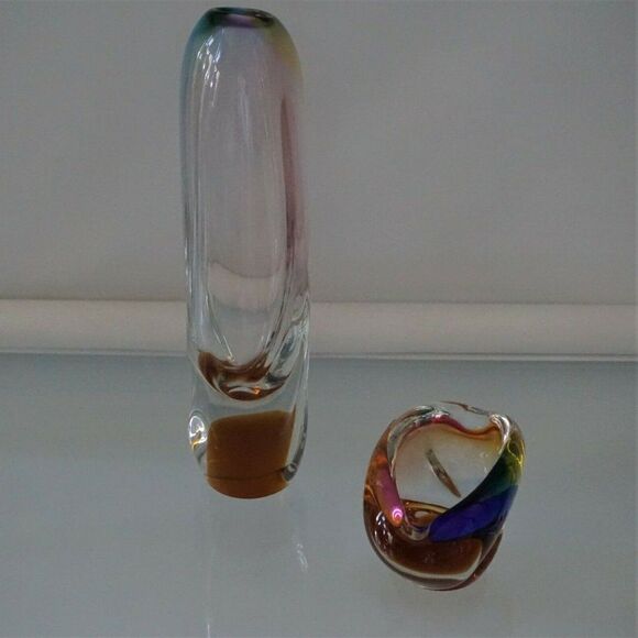 Vintage Bohemian Czech Borocrystal Art Glass Set Josef Rozinek Design Novy Bor - Picture 4 of 12